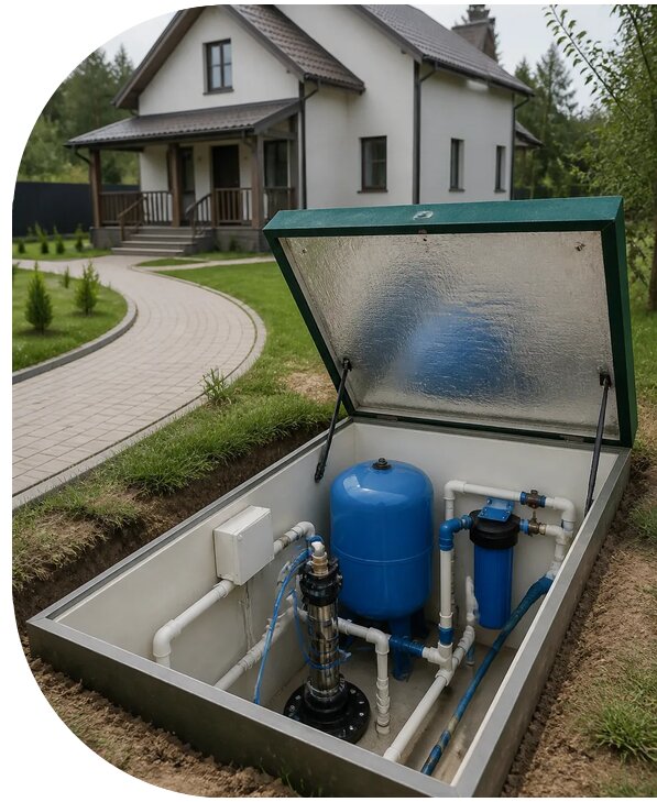 Автономное водоснабжение дома в Городце от 151845 р. | АПаруса-Грд
